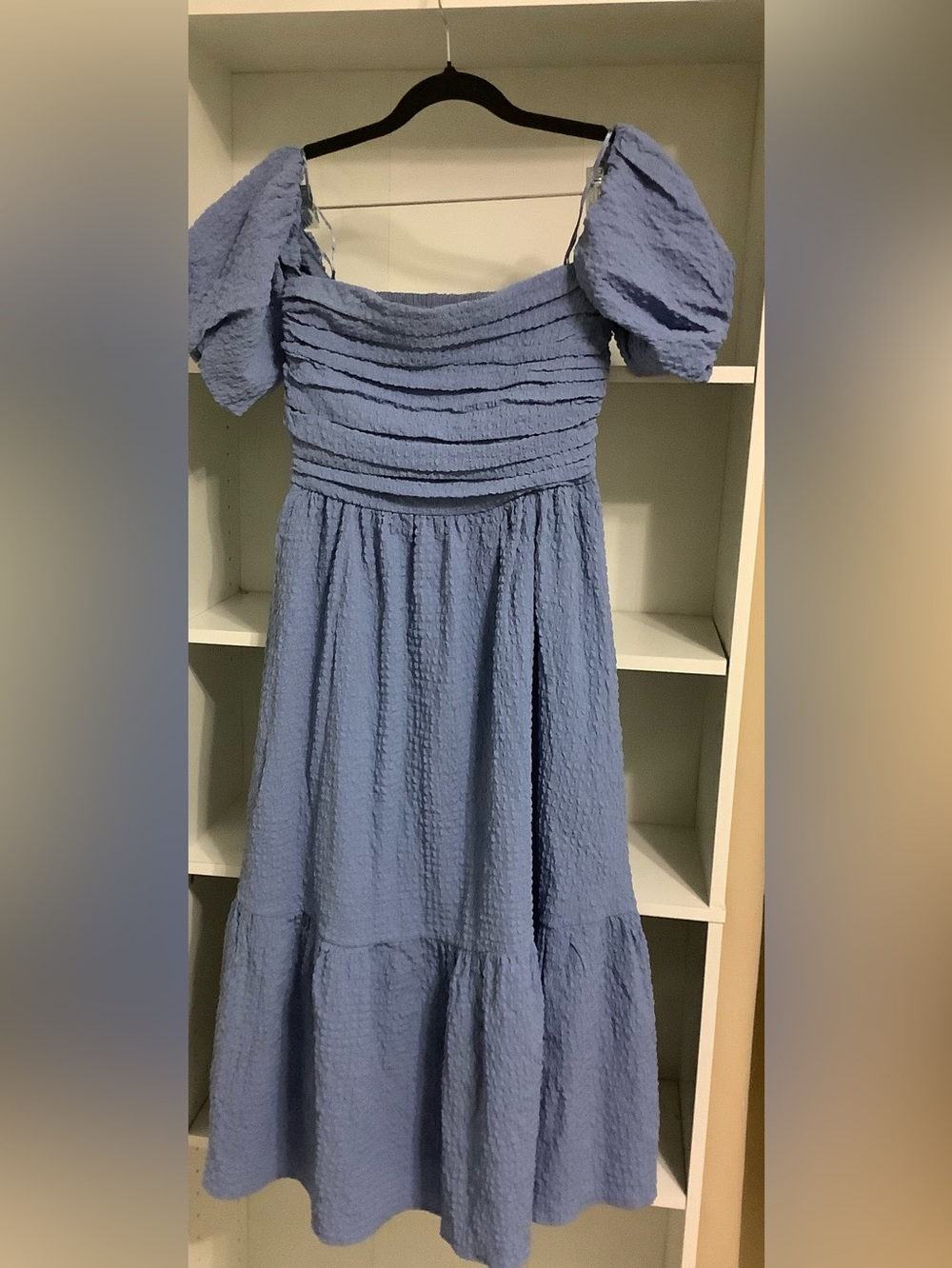 Abercrombie & Fitch Emerson Off-the-Shoulder Midi Dress